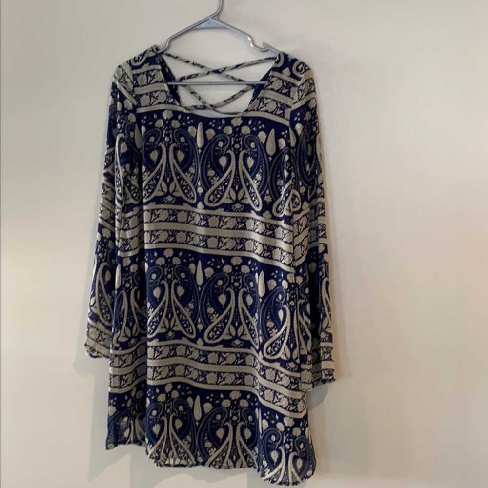 Charming Charlie BOHO Navy, long sleeve, size S